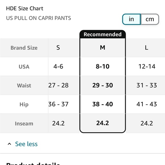 HDE Pull On Capri Pants for Women with Pockets Elastic Waist Cropped Pants - Picture 4 of 9